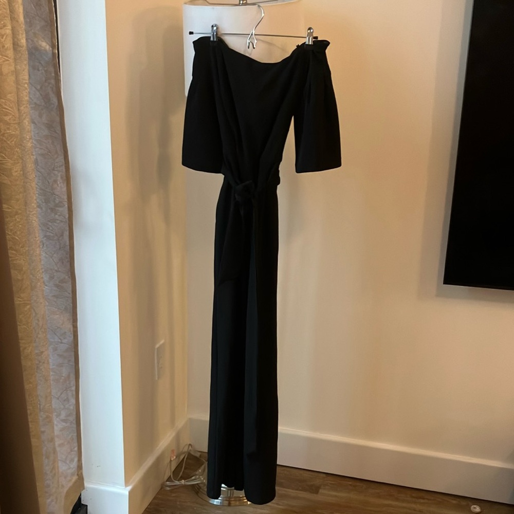 Ralph Lauren Black Off-Shoulder Jumpsuit